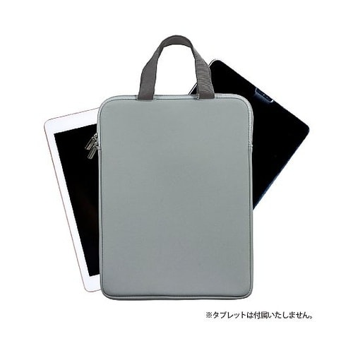 PCタブレット用クッションケースL グレ