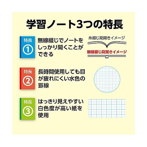 5mm方眼ノート(B5)パープル 32枚