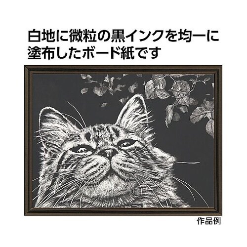 スクラッチボード枠無 紙製 倍判 ウッド