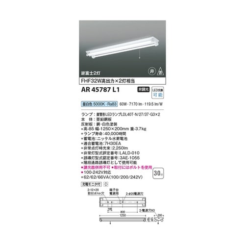 LED非常・誘導灯 AR45787L1