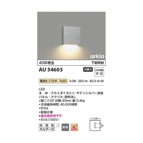 LED防雨型ブラケット AU54603