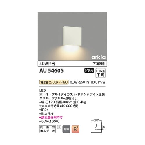 LED防雨型ブラケット AU54605