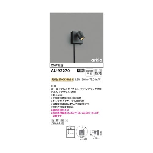 LED防雨型スポットライト AU9227