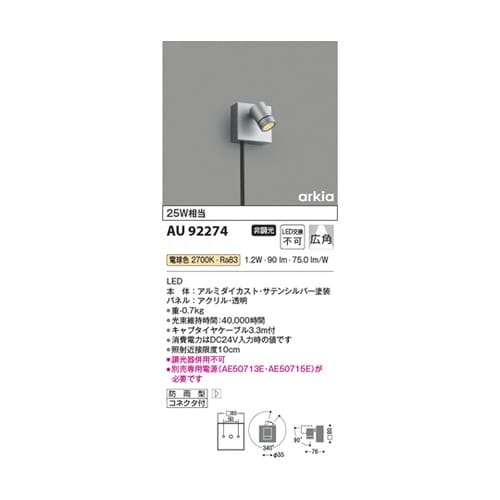 LED防雨型スポットライト AU9227