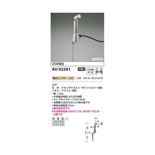 LED防雨型スポットライト AU9228