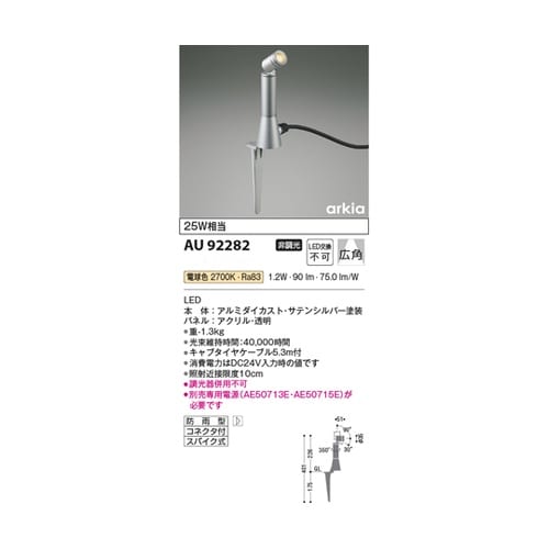 LED防雨型スポットライト AU9228