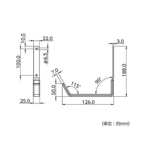 ツールフック L型 Mサイズ 58591