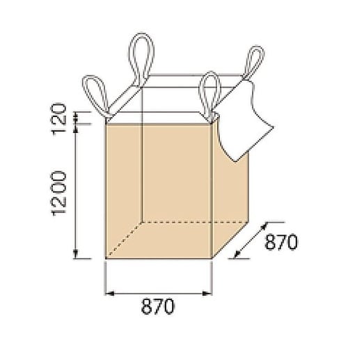 コンテナバッグ 角型 容量900L 耐荷