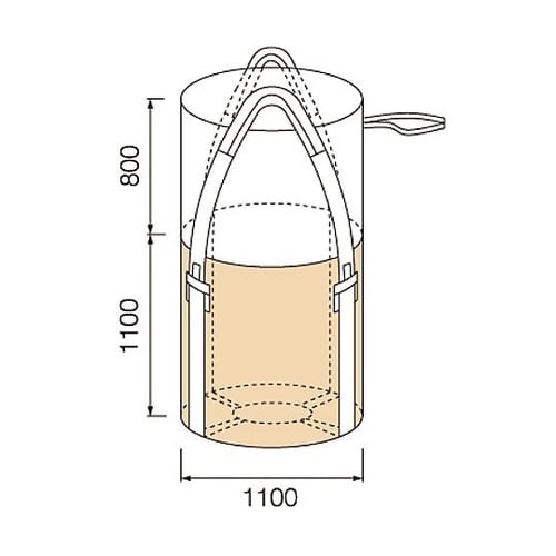 コンテナバッグ 丸型 容量1000L 耐