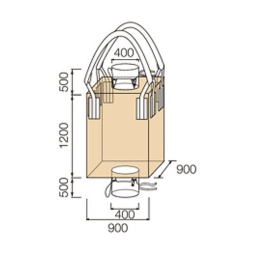 コンテナバッグ 角型 容量1000L 耐