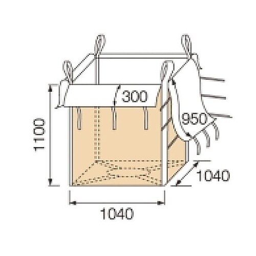 コンテナバッグ 角型 容量1180L 耐