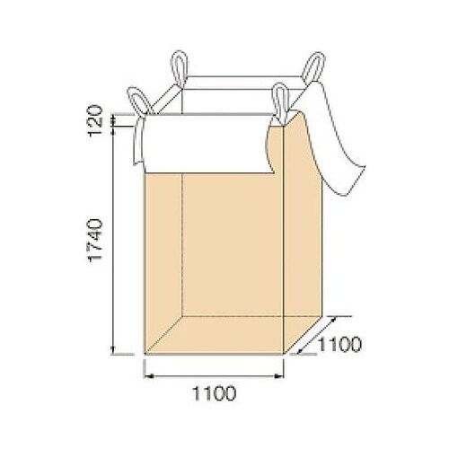 コンテナバッグ 角型 容量2100L 耐