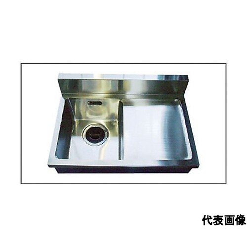 一槽水切付シンク900×450×800左