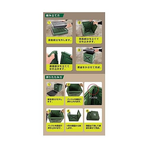 折りたたみ 簡易トイレセット【折りたたみ