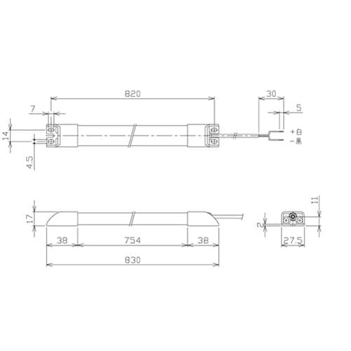 スリム型防水LEDライト DC24V 1