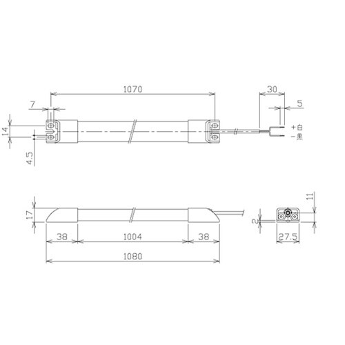 スリム型防水LEDライト DC24V 1