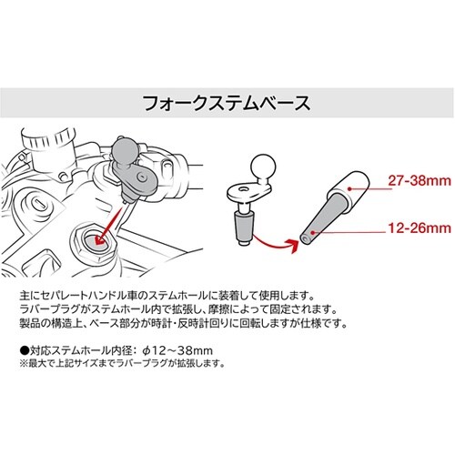 フォークステムベース 内径φ12−38m