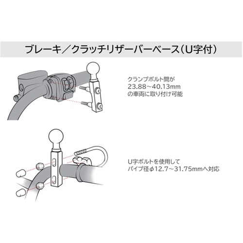 マスターシリンダークランプベース(U字ボ