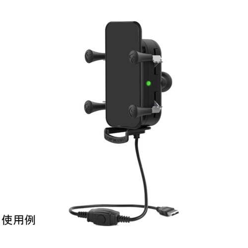 防水ワイヤレス充電Xグリップ テザー付(