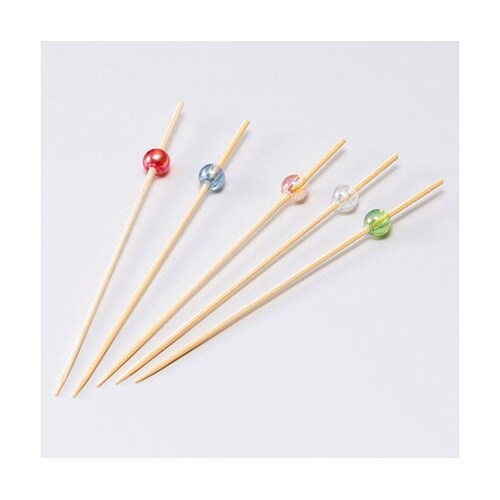 用美 業務用 ビーズ串9cm クリア 1