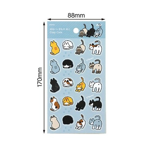 シートシール ゆるいどうぶつ ねこ 1箱
