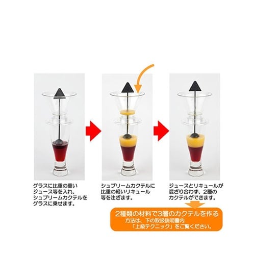 多層なカクテルが誰でも簡単に作れるプース