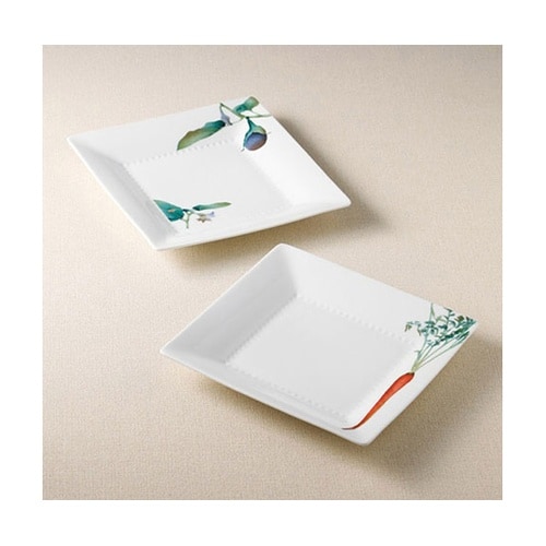 京香旬彩 スクエアプレート 1P 加茂茄