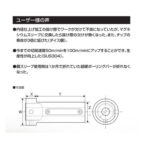 マグネシウムボーリングバースリーブ 内径