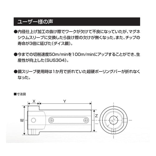 マグネシウムボーリングバースリーブ 内径