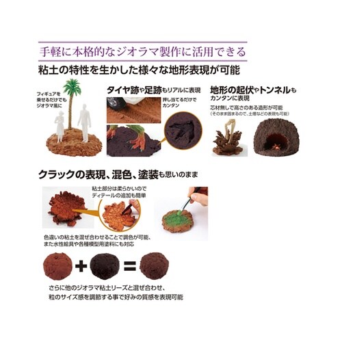 ジオラマ粘土ジオベース ダークブラウン