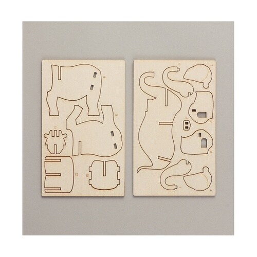 木製3Dパズル ゾウ 58731