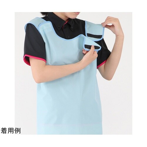 長持ちする入浴介護エプロン ブルー M