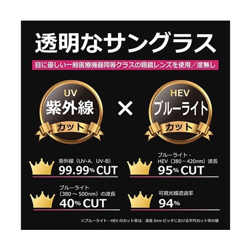 透明でメガネのようなクリアサングラス 6