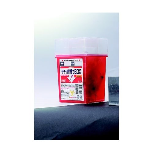 針捨てBOX 1.4L 赤色 半透明 1