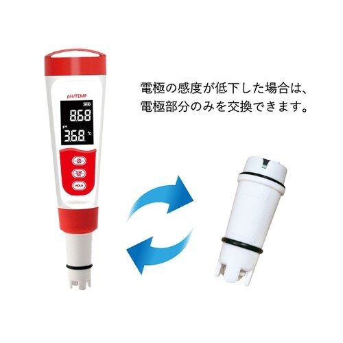 2in1デジタルpHメーター pH/温度