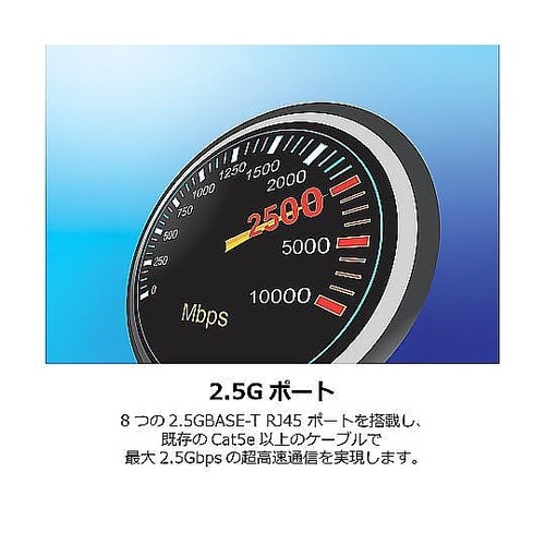 8ポート 2.5Gスイッチ TEG−S3