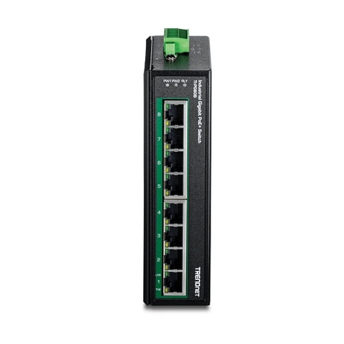 8ポート 産業用ギガビットPoE+ DI