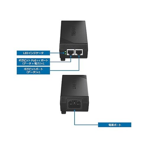 ギガビット60W PoE++インジェクタ