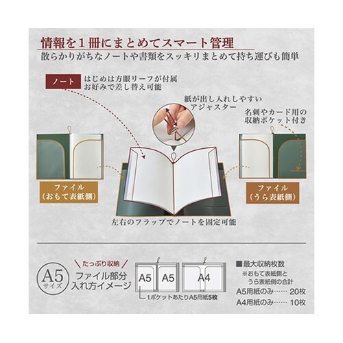 ファイリングノート 白 A5−S 991