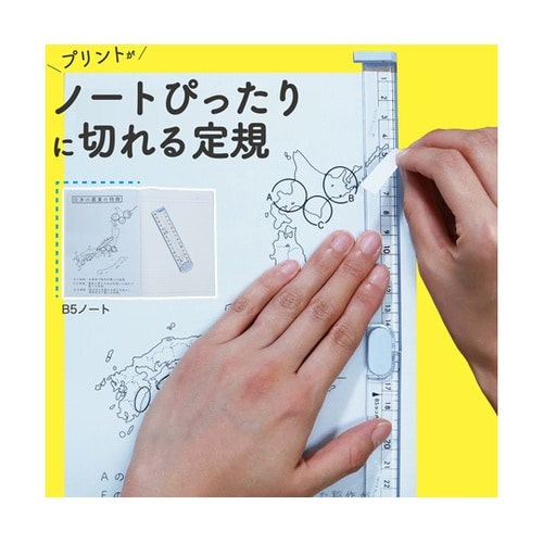 ノートぴったりに切れる定規ブルー XS0
