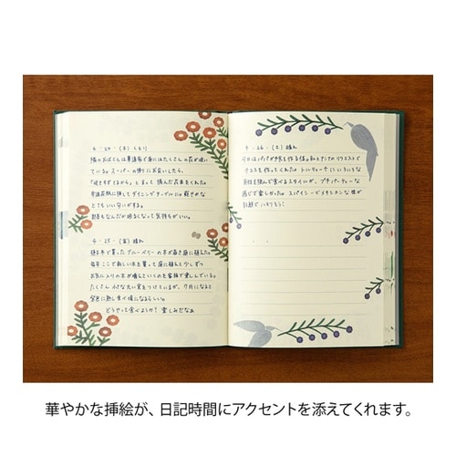 日記 ソフト 花とトリ柄 1270400