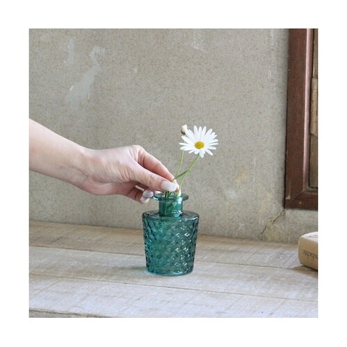 花瓶 プチフラワーベース グリーン キャ