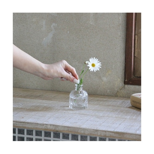 花瓶 プチフラワーベース クリア サンク