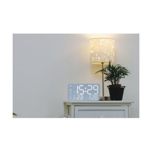置き時計 LED デジタル時計 温度計付