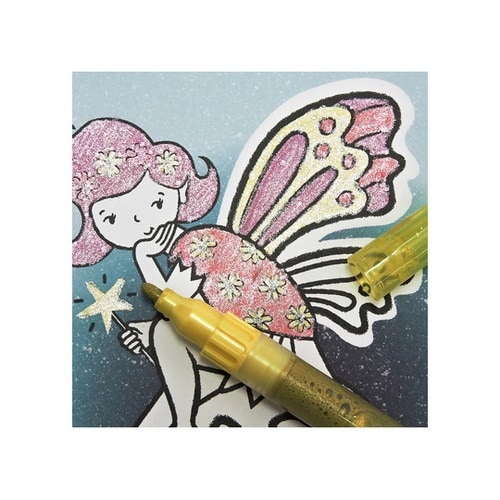 おもちゃ グリッターぬりえセット ナイト