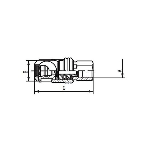 Rc1/4” 雌ねじエアーカプラソケット