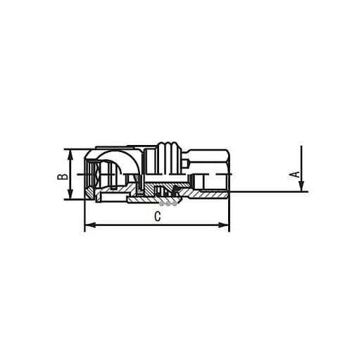 Rc3/8” 雌ねじエアーカプラソケット