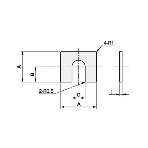 43x43x0.2mm ベース用シム (