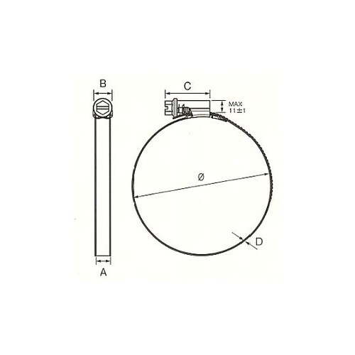 20−32mm ホースクランプ (SUS