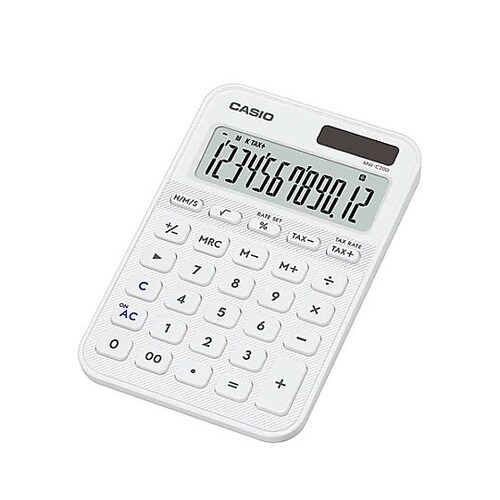 12桁 パーソナル計算機 (ホワイト)